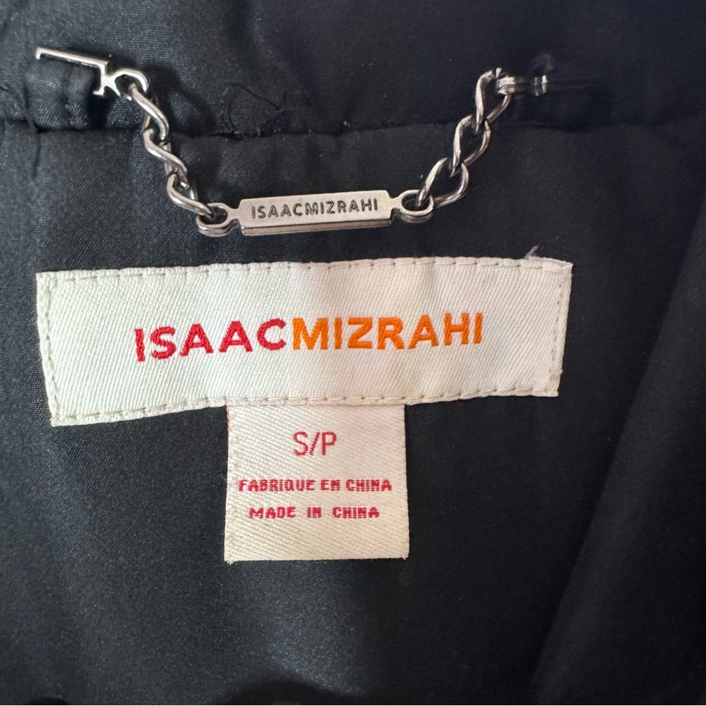 Isaac mizrahi coat puffer Black Jacket zip up collared puff style winter - Picture 12 of 12